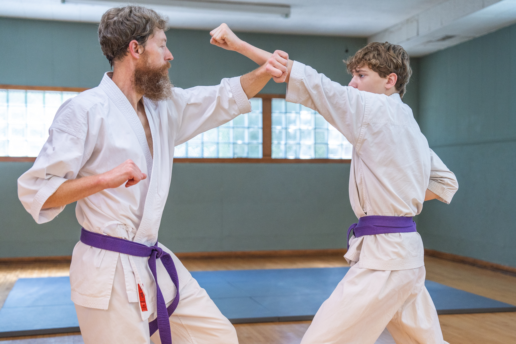 Other students sparring